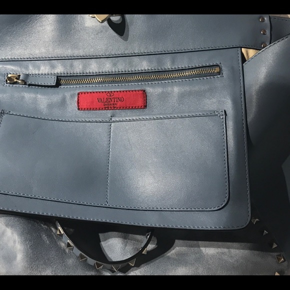 🌸Valentino Suede & leather Rockstud Tote Large - Picture 6 of 8